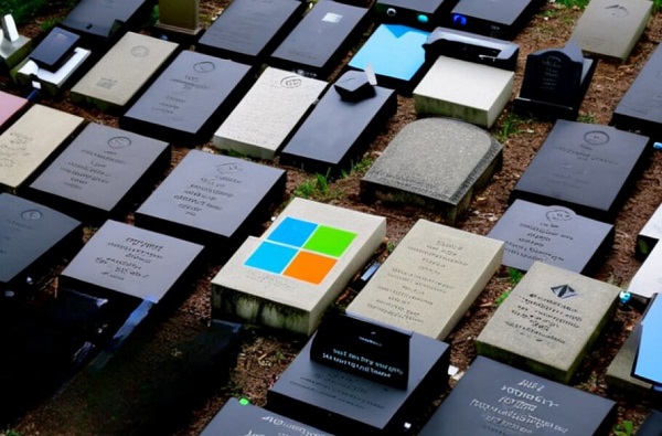 قبرستانی برای محصولات مایکروسافت
